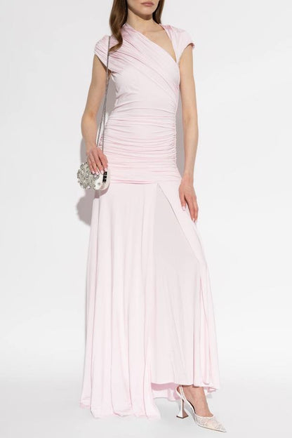 SP Pink Jersey Draped Maxi Dress