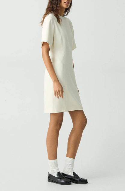 TH T-Shirt Mini Dress in Admiral Crepe