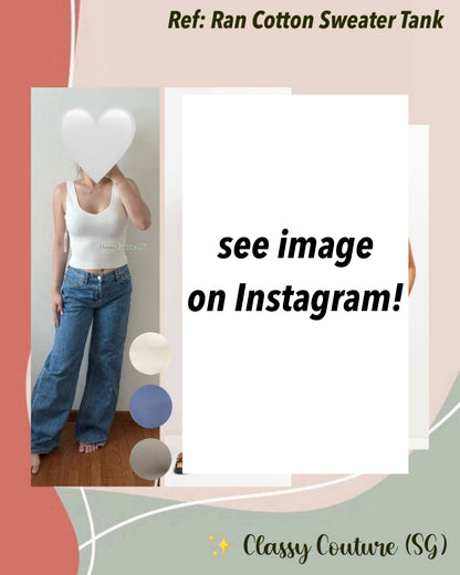 Ref Ran Cotton Sweater Tank Top