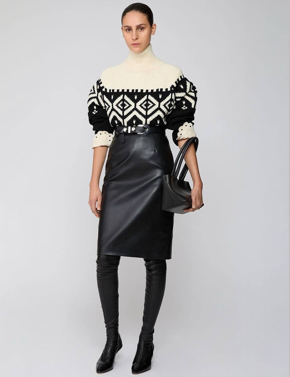 ATZ Hamilton Fair Isle Merino Wool Turtleneck Sweater