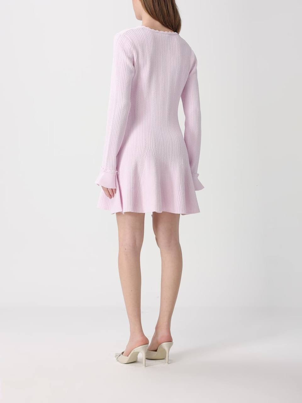 SP Pink Pearl Trim Knit Mini Dress