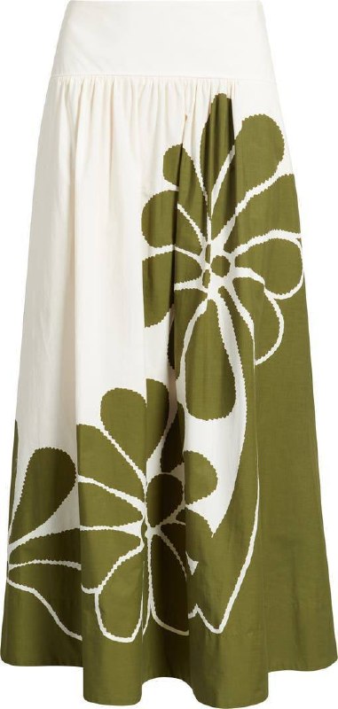 FR Palermo Botanical Cotton Midi Skirt
