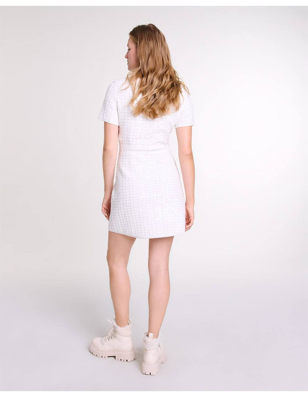 MJ Rirtaly Grid-sequin Mini Dress