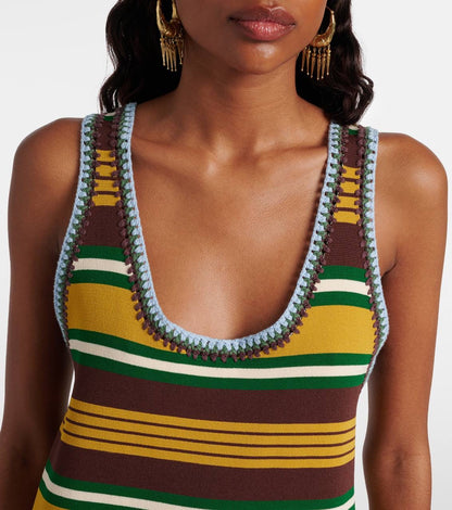 ALM Clover Viscose-blend Knit Shift Mini Dress