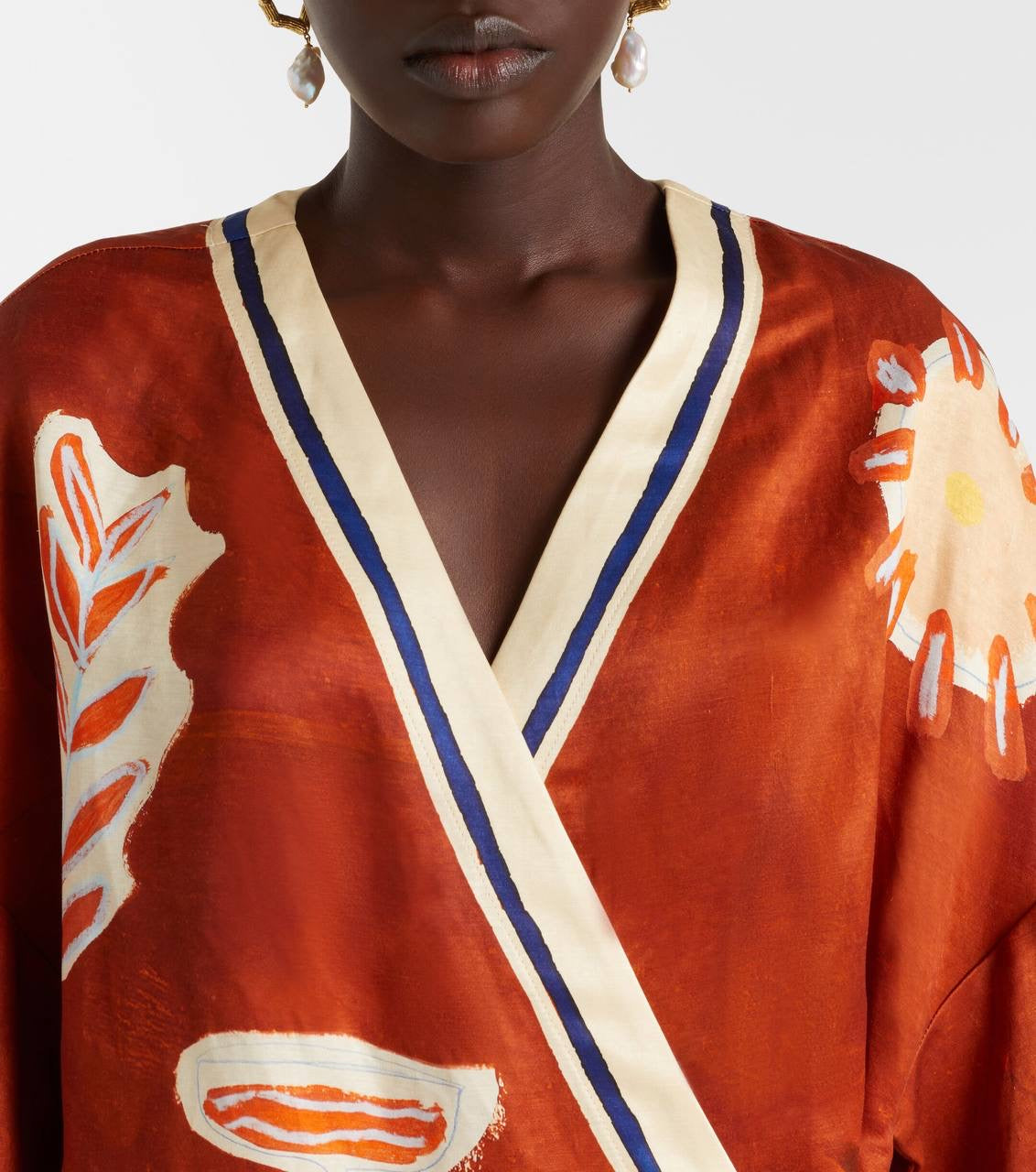 ALM Soleil D'Amour Hemp-silk Wrap Mini Dress / Long Top