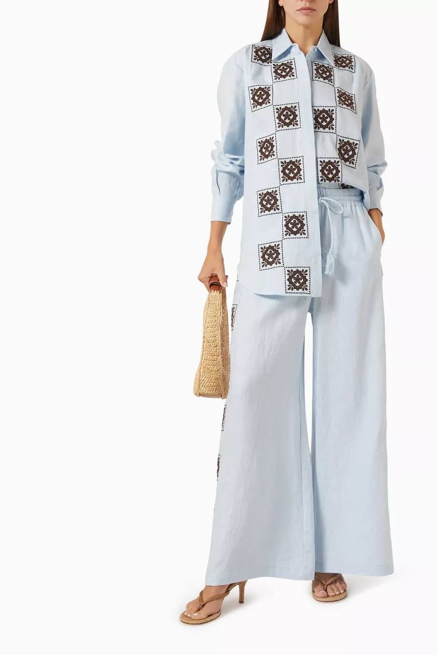 ALM Grace Embroidered Shirt | Pants