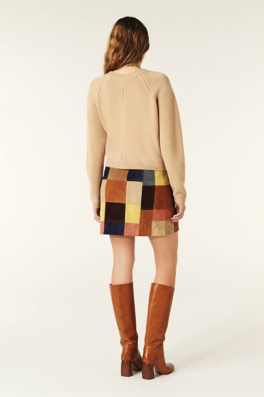 BA Carlia Cashmere Cropped V-neck Cardigan