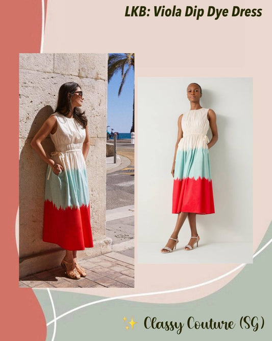 LKB Viola Dip-Dye Organic Cotton Midi Dress