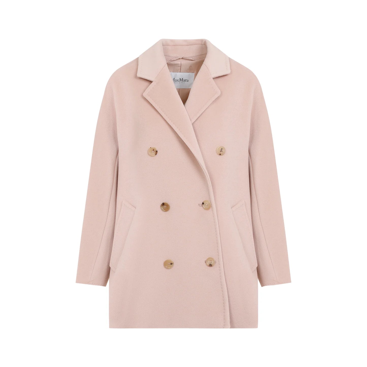 MM Rebus 101801 Double Breasted Wool and Cashmere Short Icon Coat