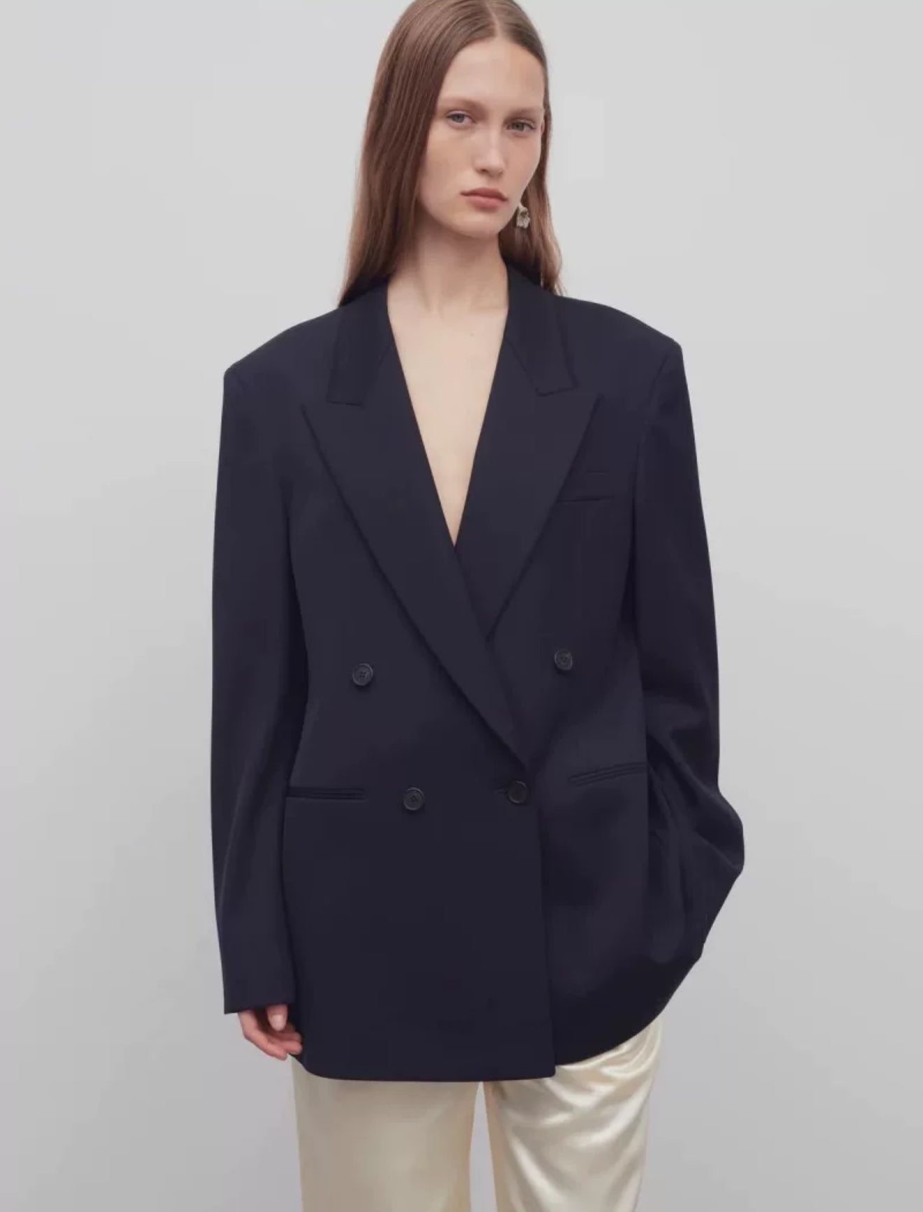 TR Lumis Oversized Wool-Twill Jacket Blazer