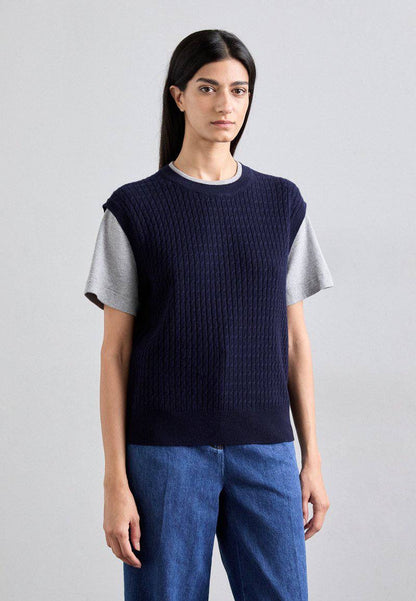 SD Layered Short-Sleeved Knitted Jumper