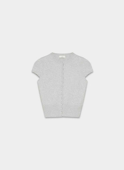 ARZ Storyboard Wonder Yarn Viscose-blend Short-sleeved Cardigan Top