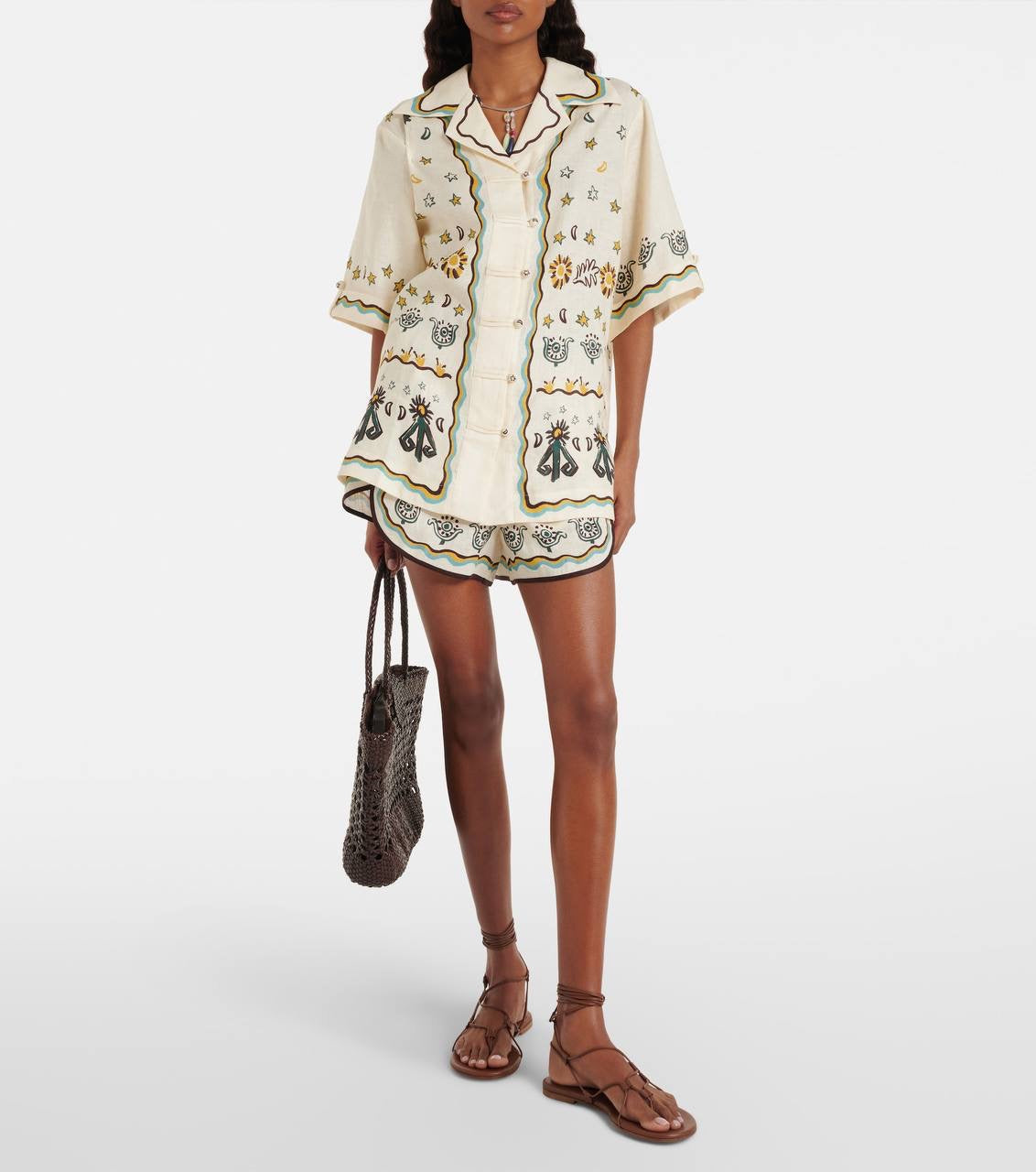 ALM Antionette Linen Shirt | Sun Shorts | Set