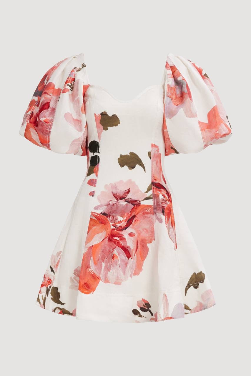 AJ Moderna Linen-Viscose Mini Dress