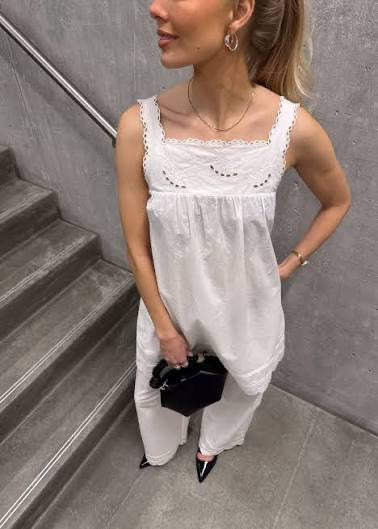 TG Kirsten Babydoll Cotton Shift Mini Dress
