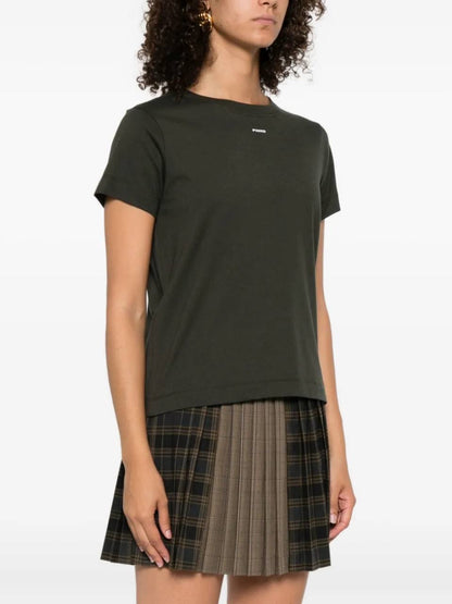 SD Oliviana Checked Pleated Woven Buckle Mini Skirt