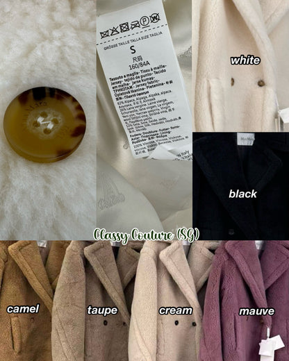 MM Short Teddy Bear Icon Alpaca-Wool-Silk Coat Jacket