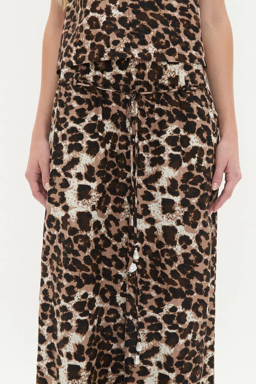 3 Colors! AJ Dessie Belted Relaxed Linen-Cotton Pants