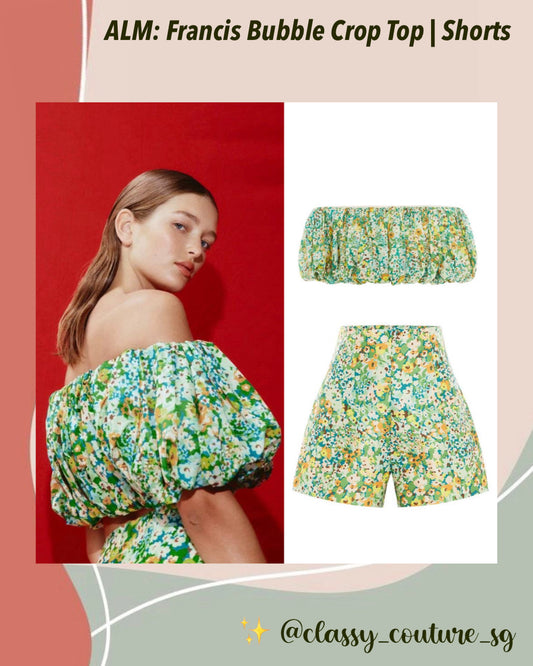 ALM Francis Bubble Crop Top | Shorts | Set