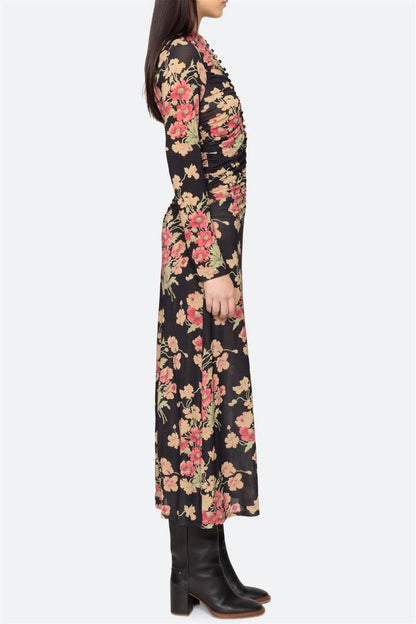 SE Cornelia Long Sleeve Midi Dress