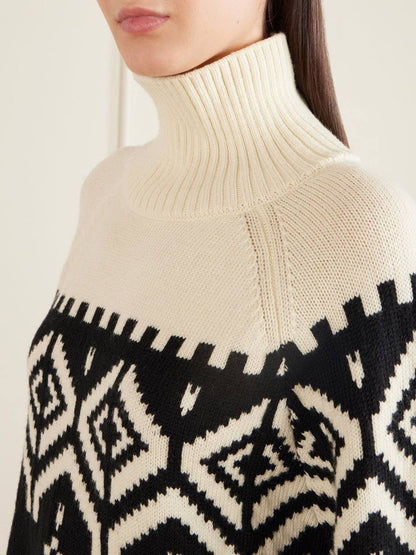 ATZ Hamilton Fair Isle Merino Wool Turtleneck Sweater