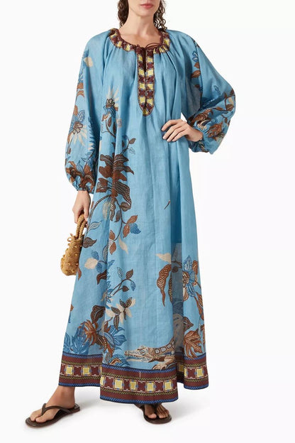 ALM Georgie Pool Ramie Midi Dress