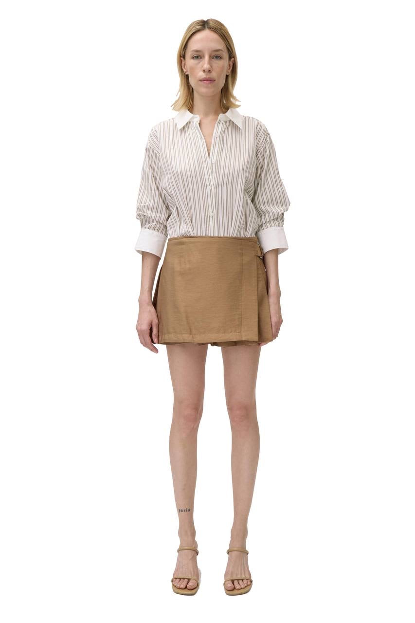 SK Frankie Combo Striped Shirt Combo Shirtdress Mini Dress