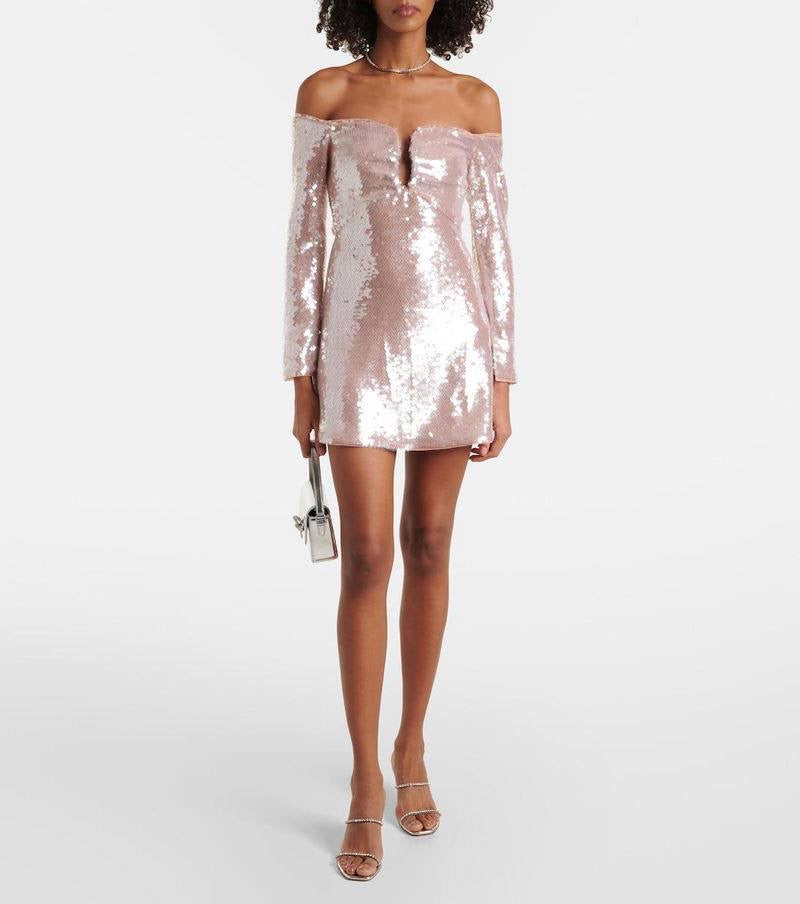 SP Sequined Off-Shoulder Minidress
