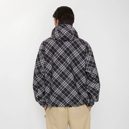 2 Colors! BBR Men’s Reversible Check Hooded Jacket