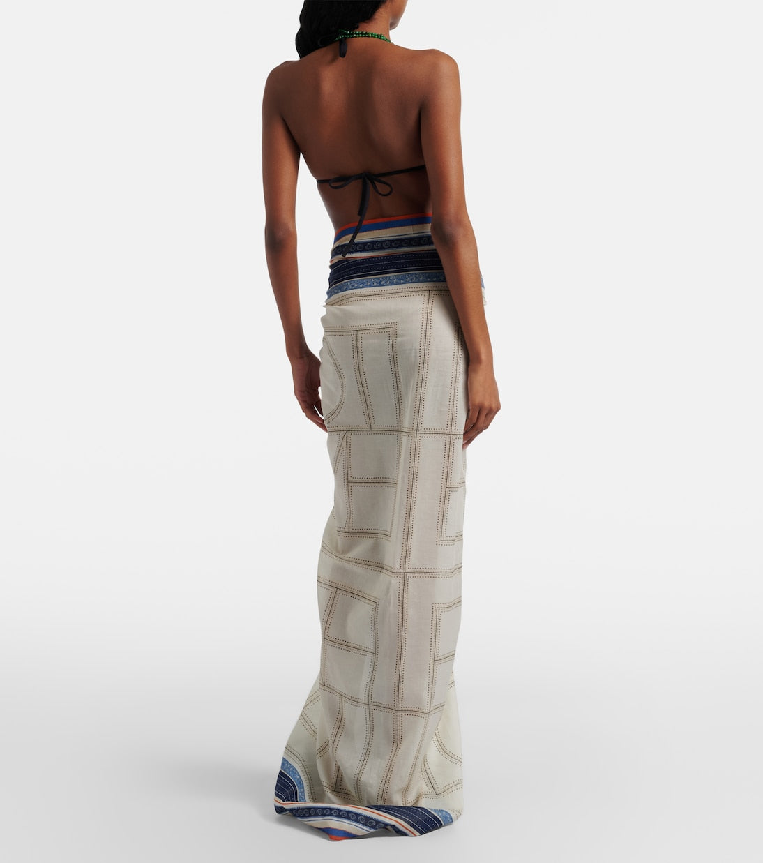 TOT Collector Cotton-lyocell Garderob Sarong Pareo Coverup Scarf Top Maxi Skirt 140*140cm