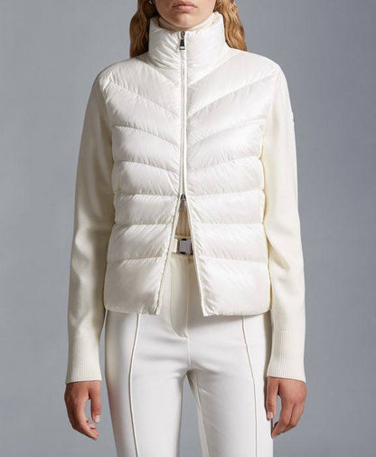 MC Quilted Puffer Jacket with Knit Sleeves