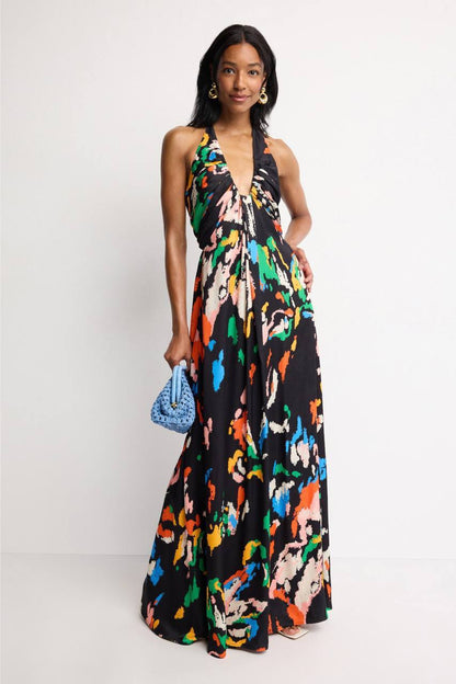ALC AI Print Halter Gown