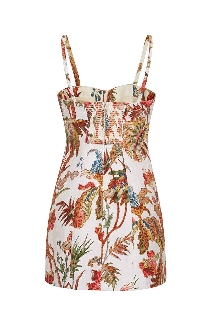 CC Claudine Bustier Linen Mini Dress
