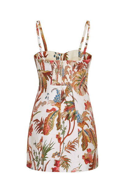 CC Claudine Bustier Linen Mini Dress