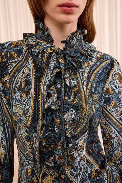 UJ Catroux Long Sleeve Silk Blouse - Image 9