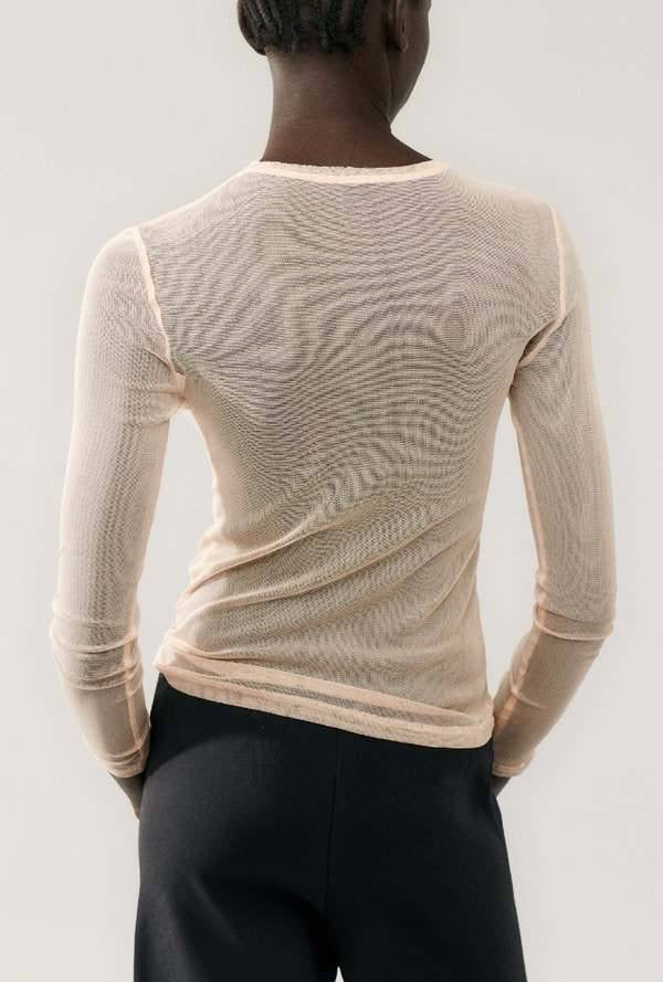 SALE! SL Silk Mesh Long Sleeve Top in Daybreak | Hot Lips