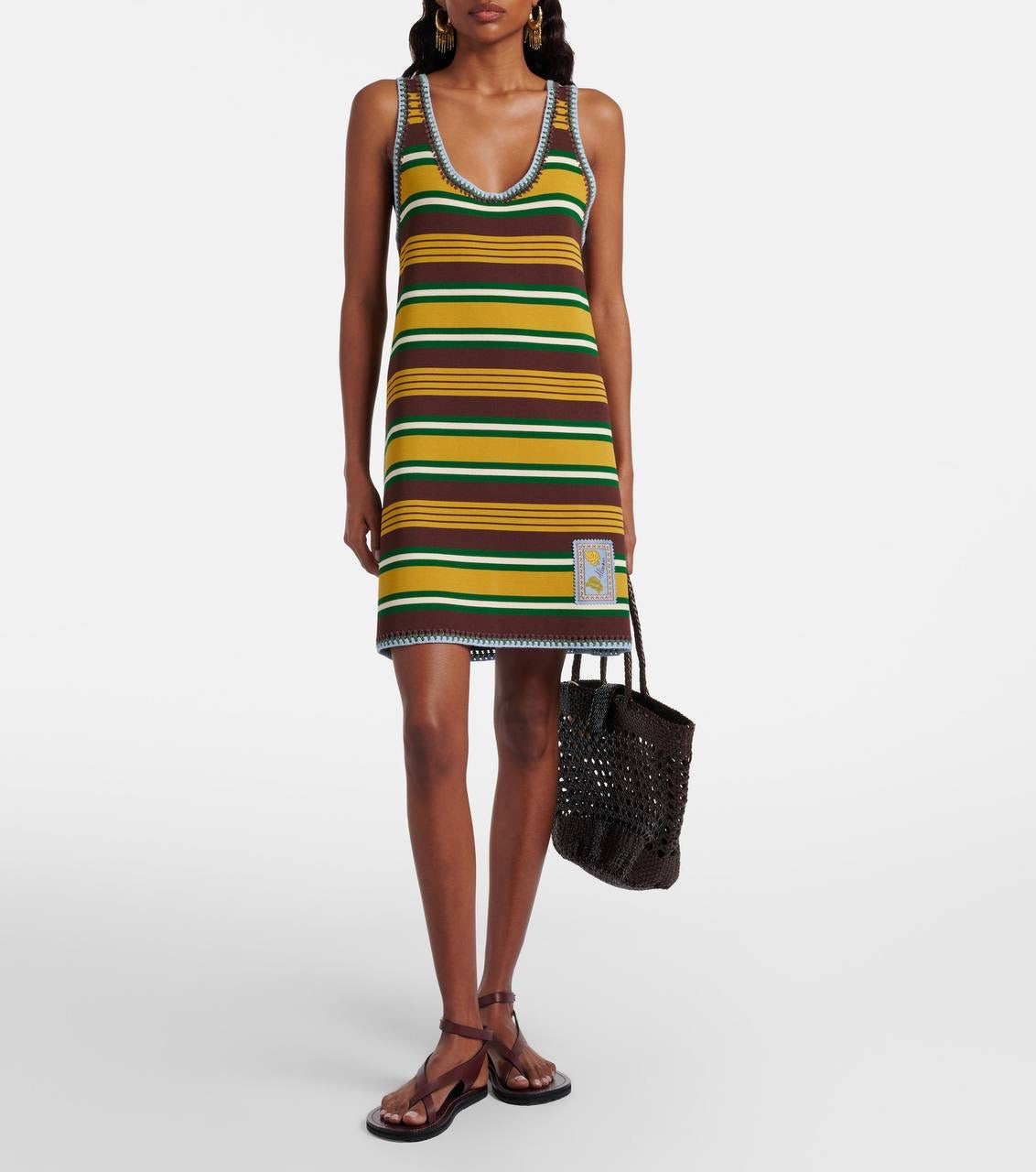 ALM Clover Viscose-blend Knit Shift Mini Dress