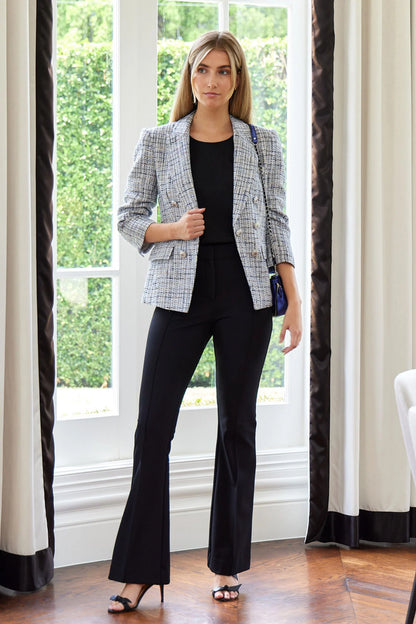 VB Ryland Dickey Tweed Blazer in Blue