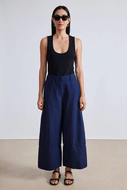 AA Malou Wide Leg Linen-Cotton Pants