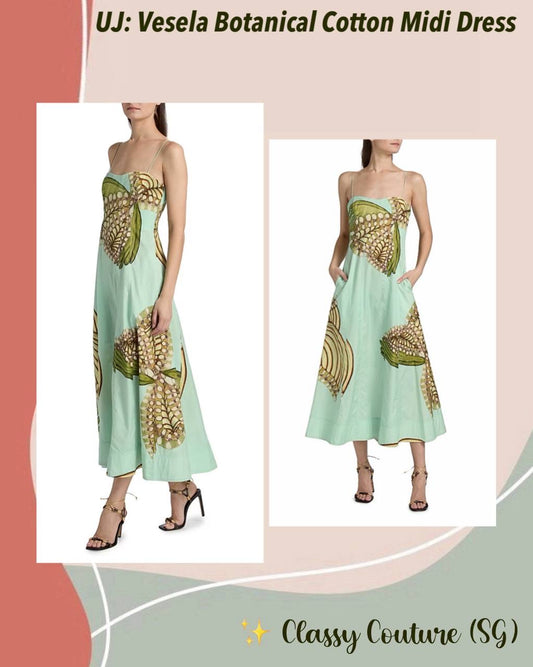 UJ Vesela Botanical Cotton Sundress Midi Dress