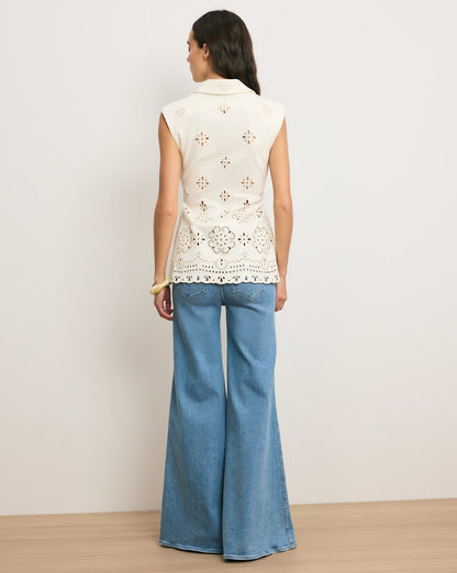 VB Townes Eyelet Vest | Komi Pants | Embroidered Stretch-cotton Twill Set