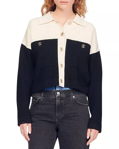 SD Two Toned Knitted Cardigan