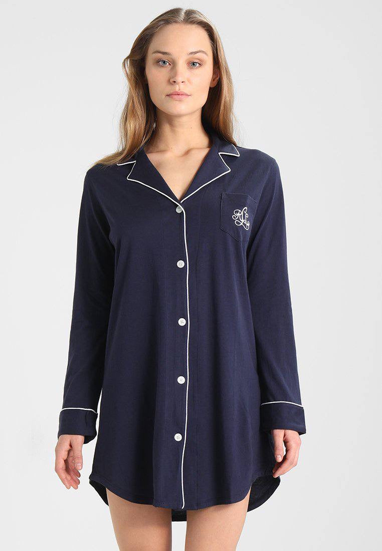 RL Classic Notch Collar Sleep Long Shirt Shirtdress