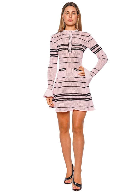 SP Pink Stripe Knit Mini Dress