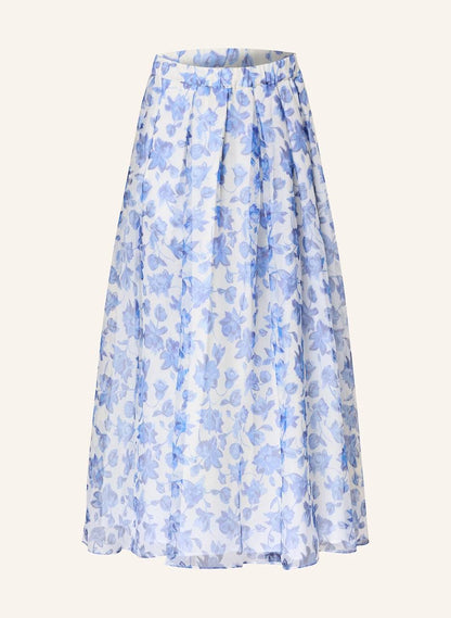 MM Cornflower Silk Midi Skirt
