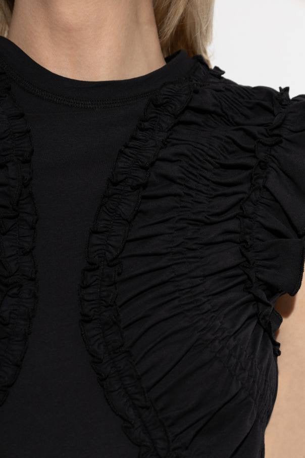 UJ Shiva Sleeveless Ruffled Cotton Midi Dress