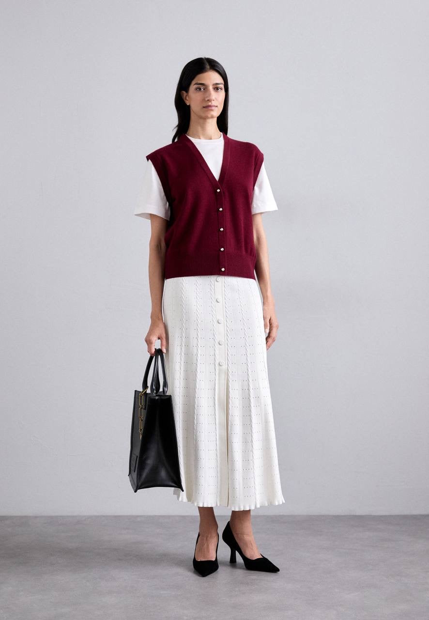 SD Two-Tone Wool And Cashmere Sweater Vest Shirt