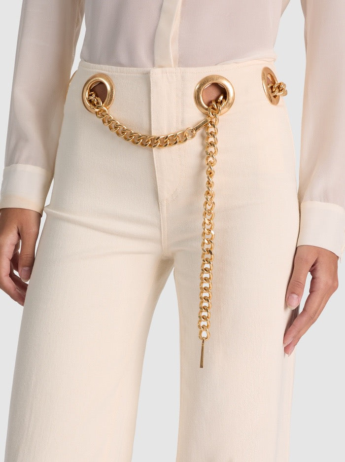 2 Colors! AO Jasper Cotton-blend Mid-Rise Jean with Chain Belt
