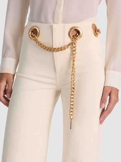 2 Colors! AO Jasper Cotton-blend Mid-Rise Jean with Chain Belt
