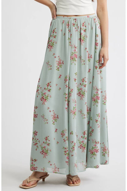 3 Colors! Ref Gemma Viscose Maxi Skirt